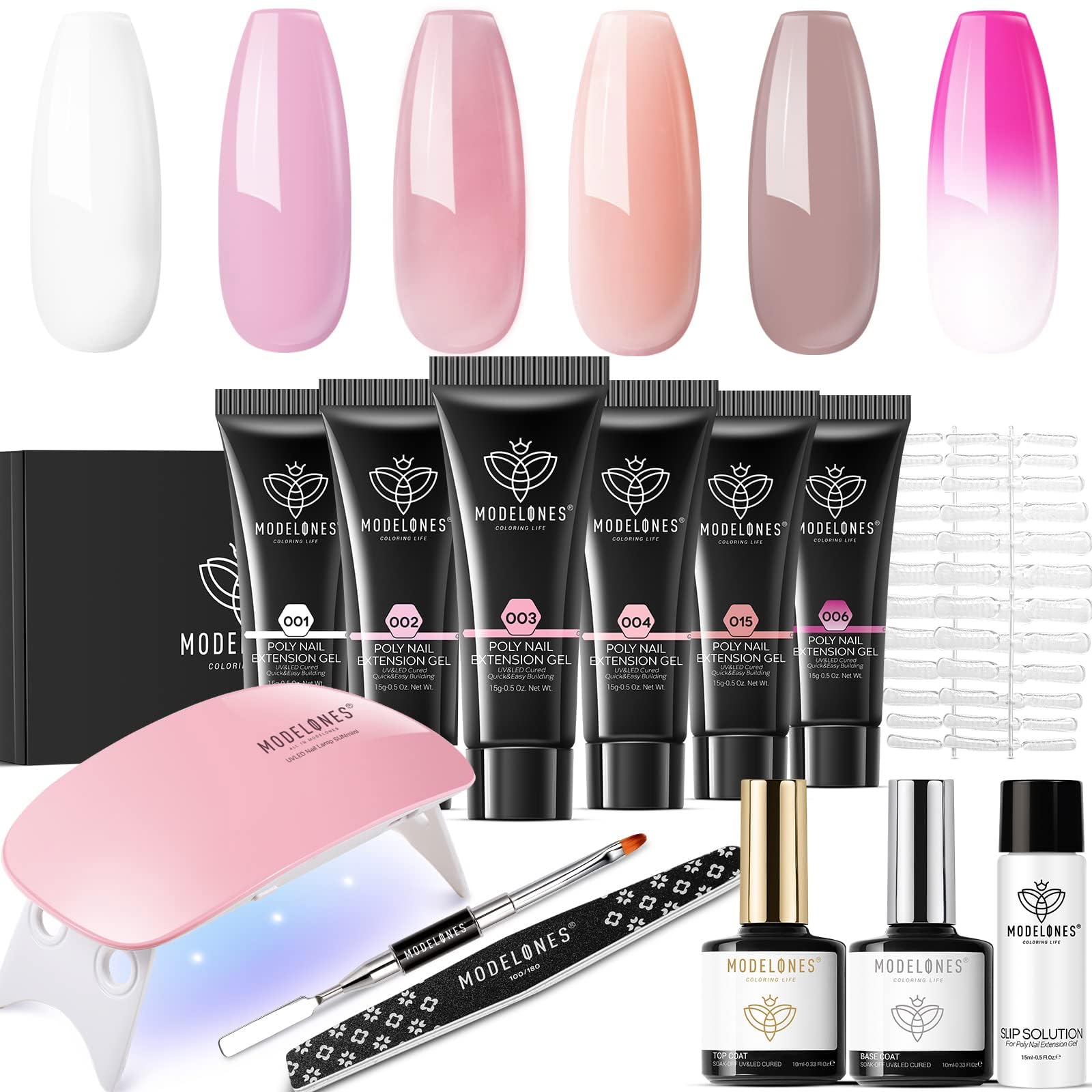 Modelones Polygel Gel для Включает Включает Набор совместимых гелей для ногтей Стартовый набор для наращивания ногтей, ногти, длина, для начинающих, гель Lamé, типсы, комплект, УФ/светодиод
Modelones Polygel Gel для Включает Включает Набор совместимых гелей для ногтей Стартовый набор для наращивания ногтей, ногти, длина, для начинающих, гель Lamé, типсы, комплект, УФ/светодиод