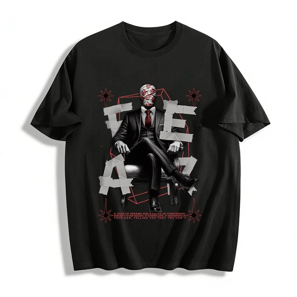 Fear Themed Printed Suit Figure Dark Style Tee Pure cotton T-shirt XXS
Fear Themed Printed Suit Figure Dark Style Tee Pure cotton T-shirt XXS