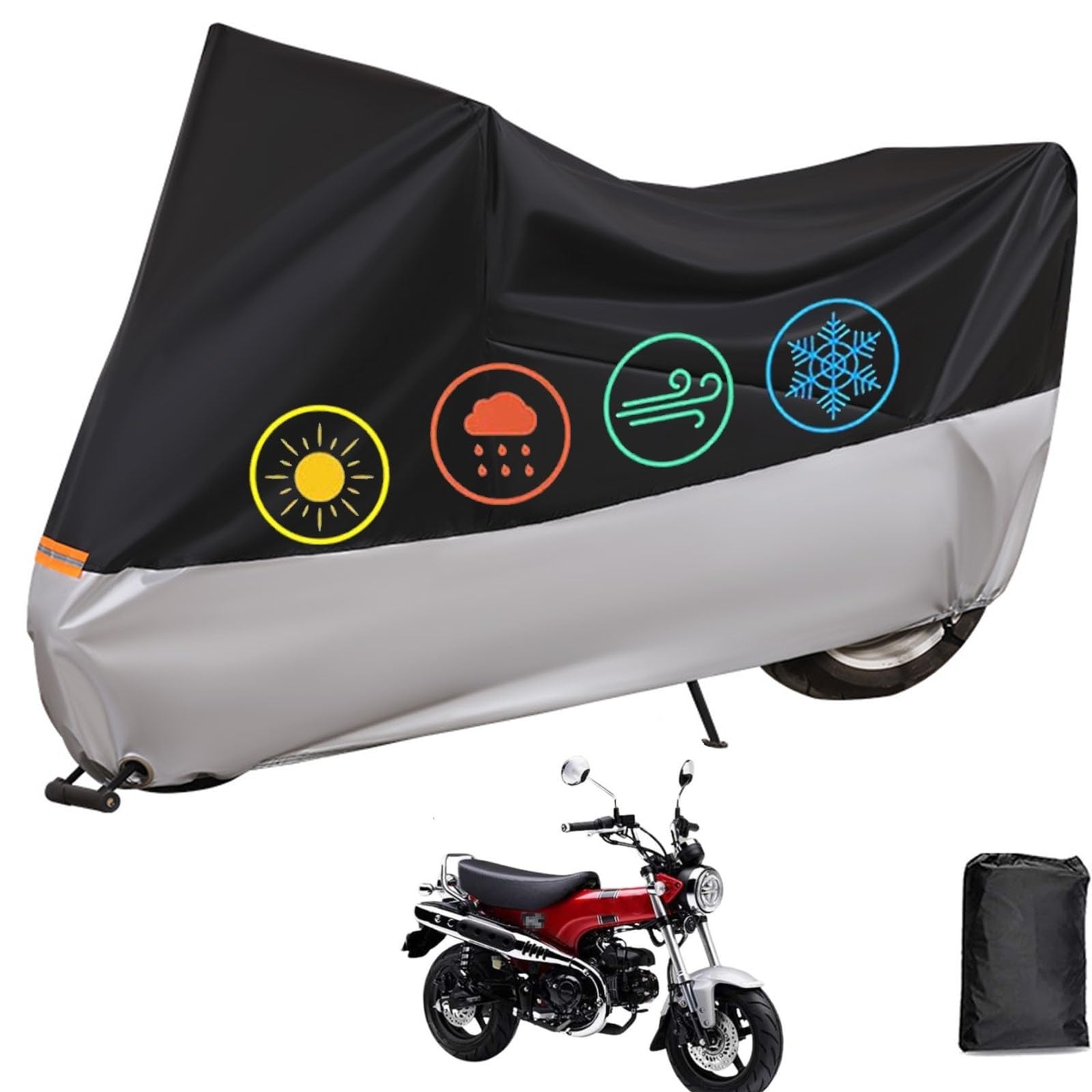 Motorcycle Cover, Suitable for Honda Ducks 125 DAX125/ST125 Bar, Weatherproof, Motorcycle Cover, Waterproof, UV One size
Motorcycle Cover, Suitable for Honda Ducks 125 DAX125/ST125 Bar, Weatherproof, Motorcycle Cover, Waterproof, UV One size