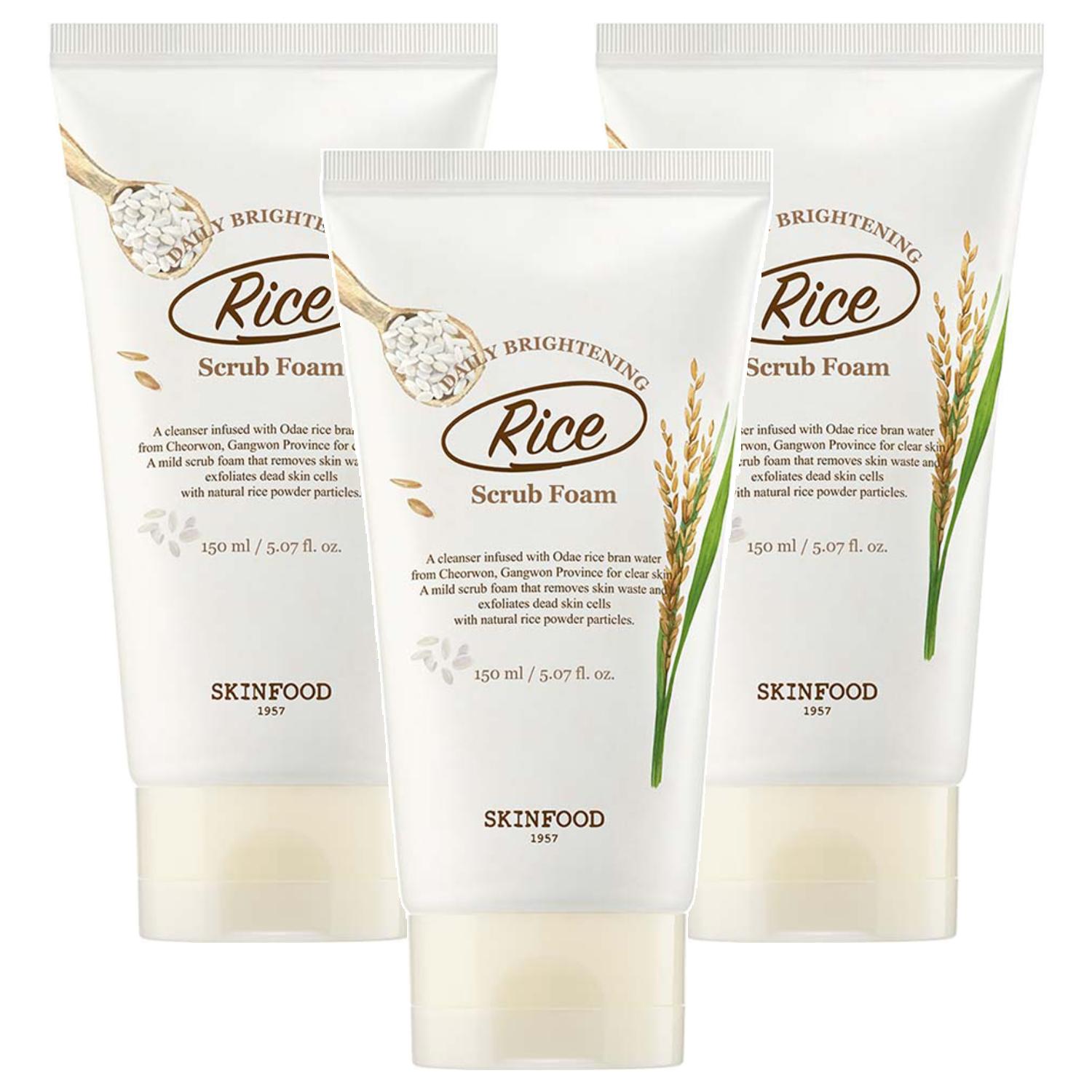 SKINFOOD Rice Daily Brightening Scrub Foam 150ml (3-Pack) - Gentle Exfoliating & Illuminating Face Wash - Radiant Korean Skincare Bundle
SKINFOOD Rice Daily Brightening Scrub Foam 150ml (3-Pack) - Gentle Exfoliating & Illuminating Face Wash - Radiant Korean Skincare Bundle