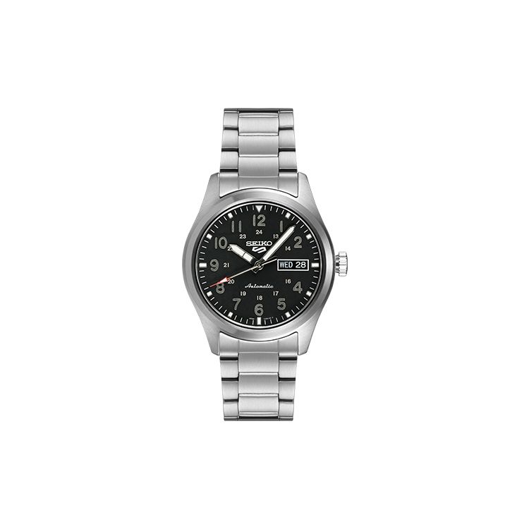 Seiko New 5 Series 100 Meters Waterproof Mechanical Movement Stainless Steel Strap Men watches Black SRPG27K1 SRPG27K1
Seiko New 5 Series 100 Meters Waterproof Mechanical Movement Stainless Steel Strap Men watches Black SRPG27K1 SRPG27K1