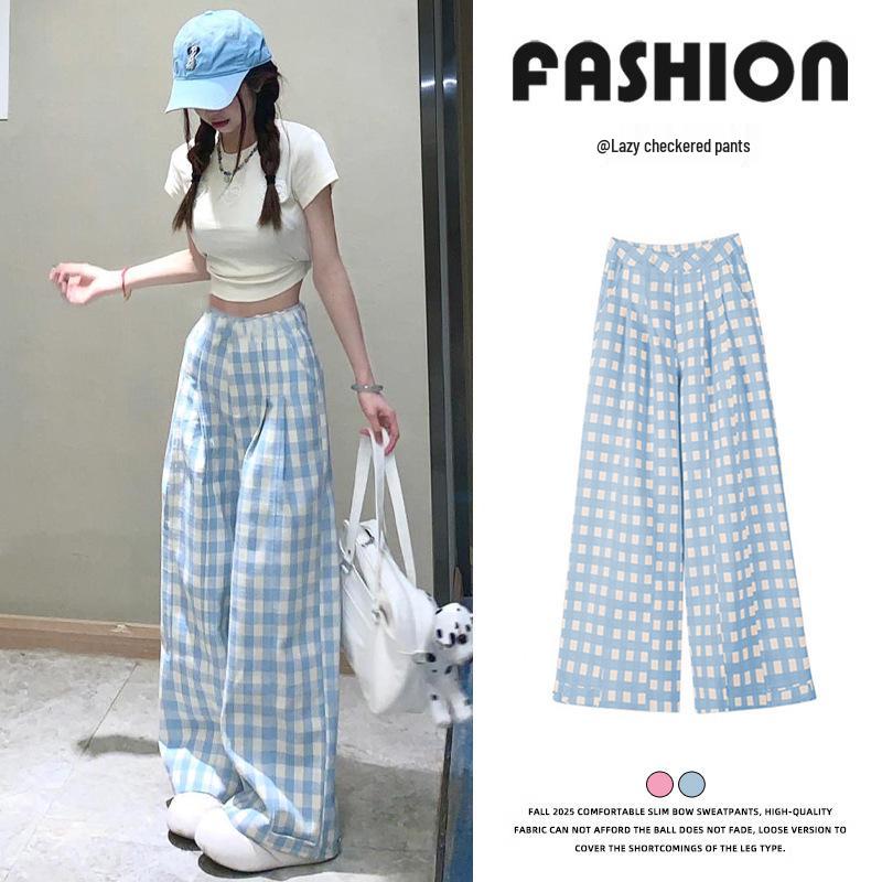 Women s Blue Plaid High-Waisted Wide-Leg Pants - Spring/Summer 2025 Collection L (106-115 lbs)
Women s Blue Plaid High-Waisted Wide-Leg Pants - Spring/Summer 2025 Collection L (106-115 lbs)