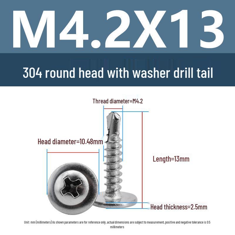 Yigu 304 Stainless Steel Phillips Round Head Self-Tapping Screw with Washer M
Yigu 304 Stainless Steel Phillips Round Head Self-Tapping Screw with Washer M
