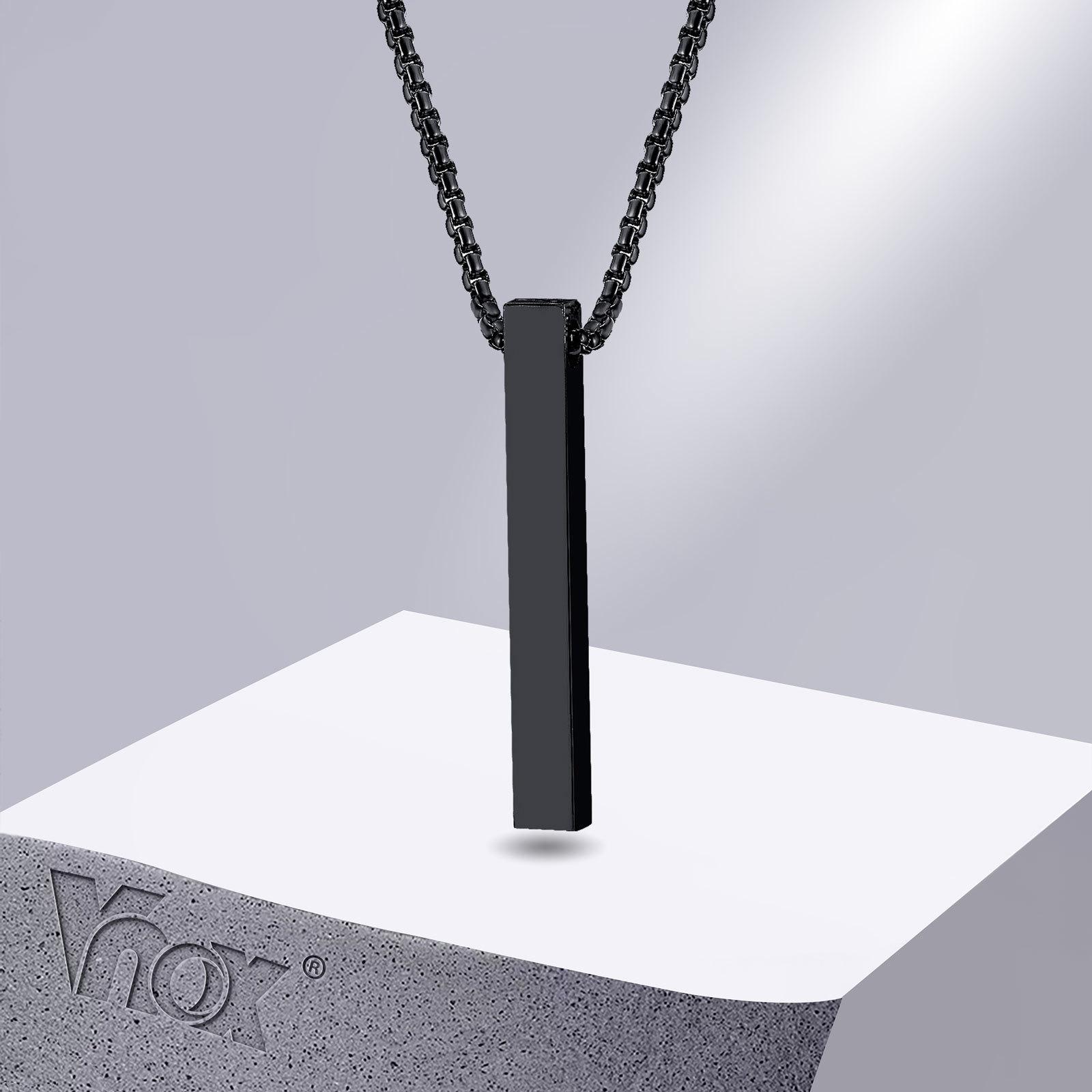 Vnox 5mm Pillar Necklace for Men Women, Stainless Steel 3D Bar Pendant, Minimalist Simple Casual Unisex Neck Collar
Vnox 5mm Pillar Necklace for Men Women, Stainless Steel 3D Bar Pendant, Minimalist Simple Casual Unisex Neck Collar