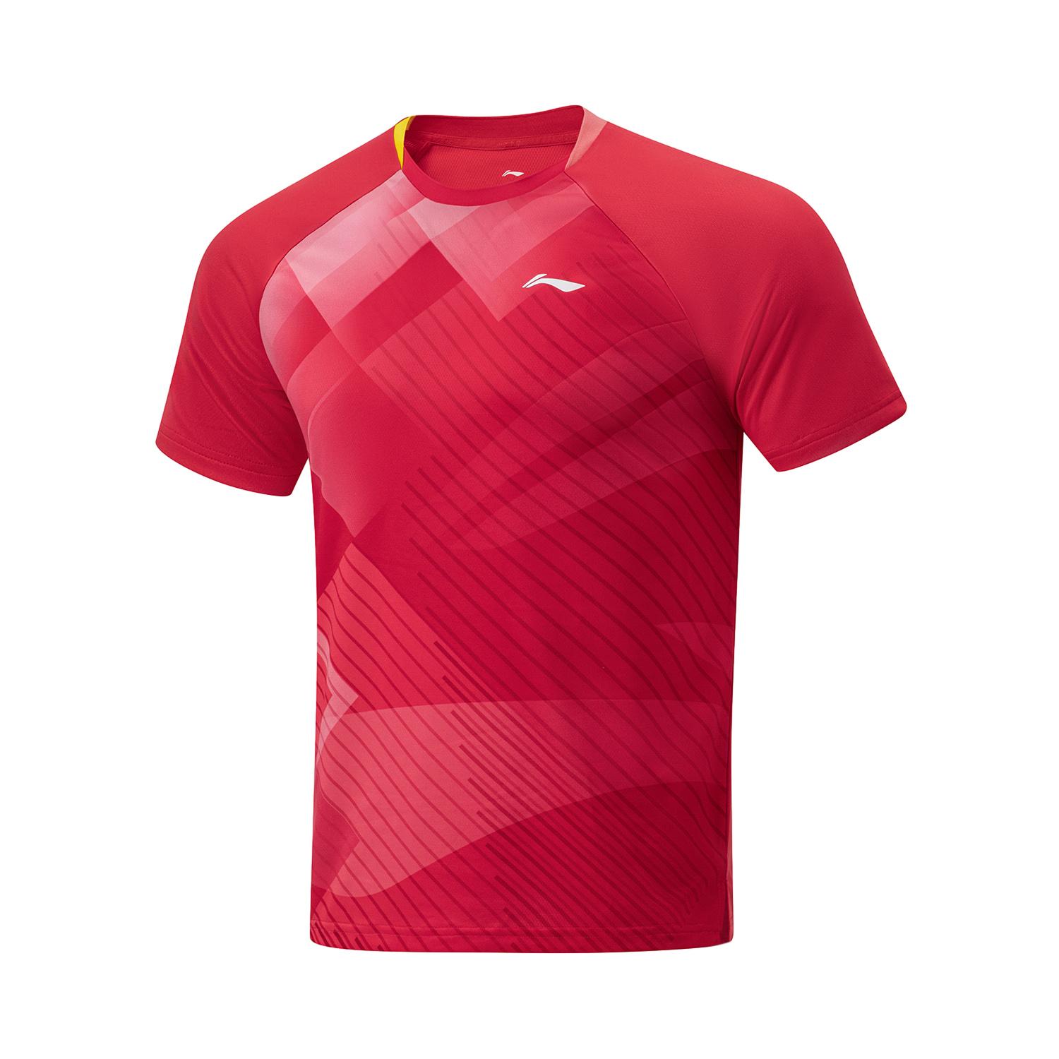 Li-Ning Breathable Comfortable Geometric Color Block Printed Round Neck Short Sleeve Raglan T-Shirt Unisex Tops Cherry-Blossom-Red AAYU031-3 3XL
Li-Ning Breathable Comfortable Geometric Color Block Printed Round Neck Short Sleeve Raglan T-Shirt Unisex Tops Cherry-Blossom-Red AAYU031-3 3XL
