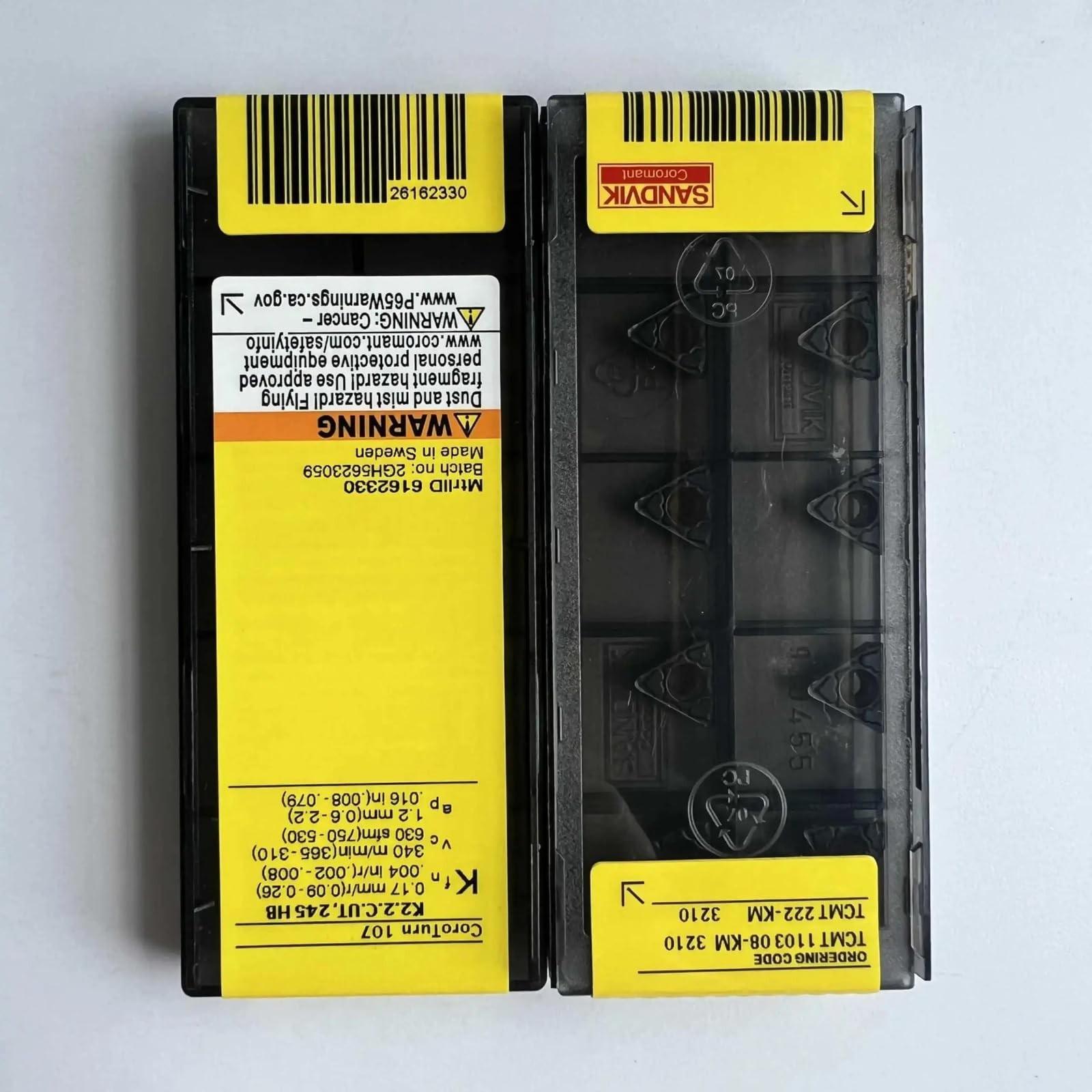 Original Sandvik / TCMT110308-KM 3210 / CNC lathe carbide blade 10 PCS
Original Sandvik / TCMT110308-KM 3210 / CNC lathe carbide blade 10 PCS