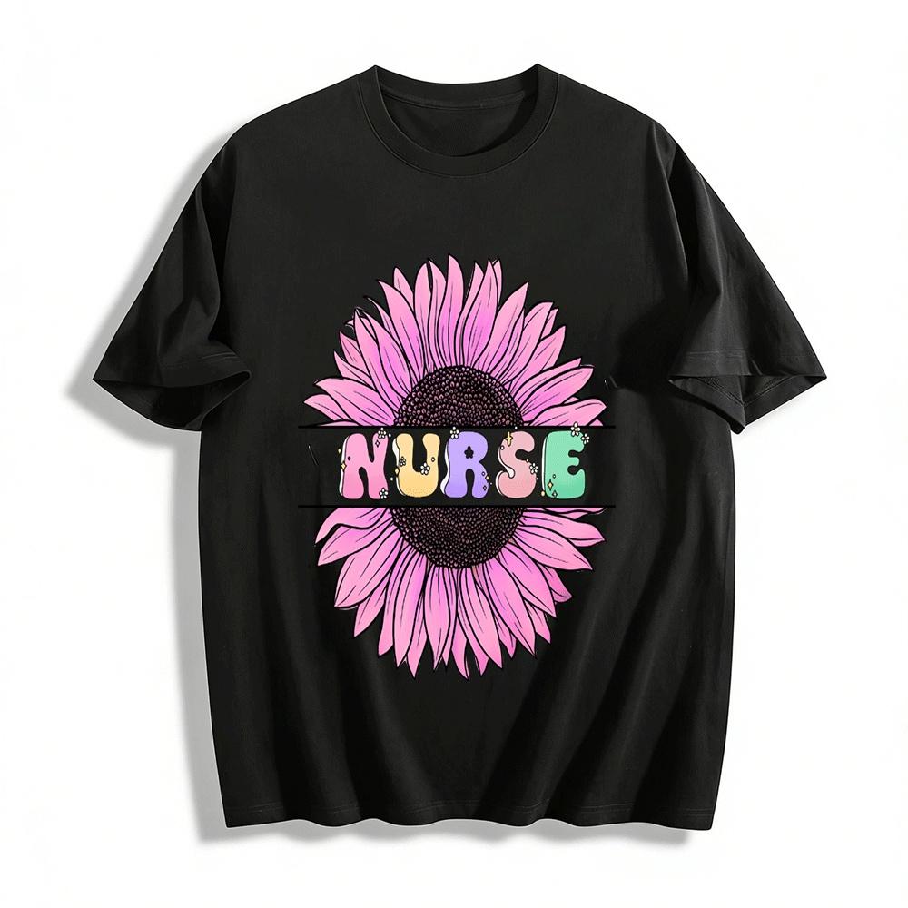 Pink Sunflower Nurse Graphic Casual T-Shirt Pure cotton T-shirt XXS
Pink Sunflower Nurse Graphic Casual T-Shirt Pure cotton T-shirt XXS