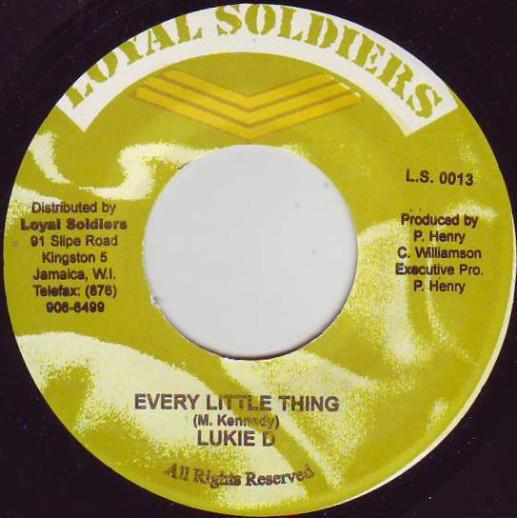 7inch Record LUKIE D - Every Little Thing LS0013 Loyal Soldiers 2004 Jamaica Reggae, Ska & Dub Used
7inch Record LUKIE D - Every Little Thing LS0013 Loyal Soldiers 2004 Jamaica Reggae, Ska & Dub Used