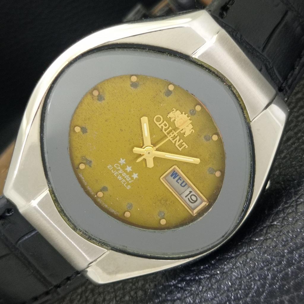 ORIENT CRYSTAL AUTOMATIC JAPAN 46941 MENS VINTAGE ORIGINAL DIAL WATCH a703386-1 R213b-a703386
ORIENT CRYSTAL AUTOMATIC JAPAN 46941 MENS VINTAGE ORIGINAL DIAL WATCH a703386-1 R213b-a703386