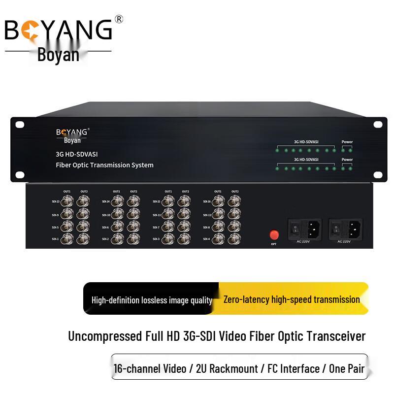 BOYANG 16-Channel 3G-SDI Video Fiber Optic Transceiver
BOYANG 16-Channel 3G-SDI Video Fiber Optic Transceiver