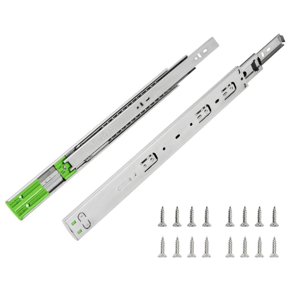 6 Pairs 16-inch 4510 Three-Section Drawer Slides with Dual Spring Damper Type A
6 Pairs 16-inch 4510 Three-Section Drawer Slides with Dual Spring Damper Type A