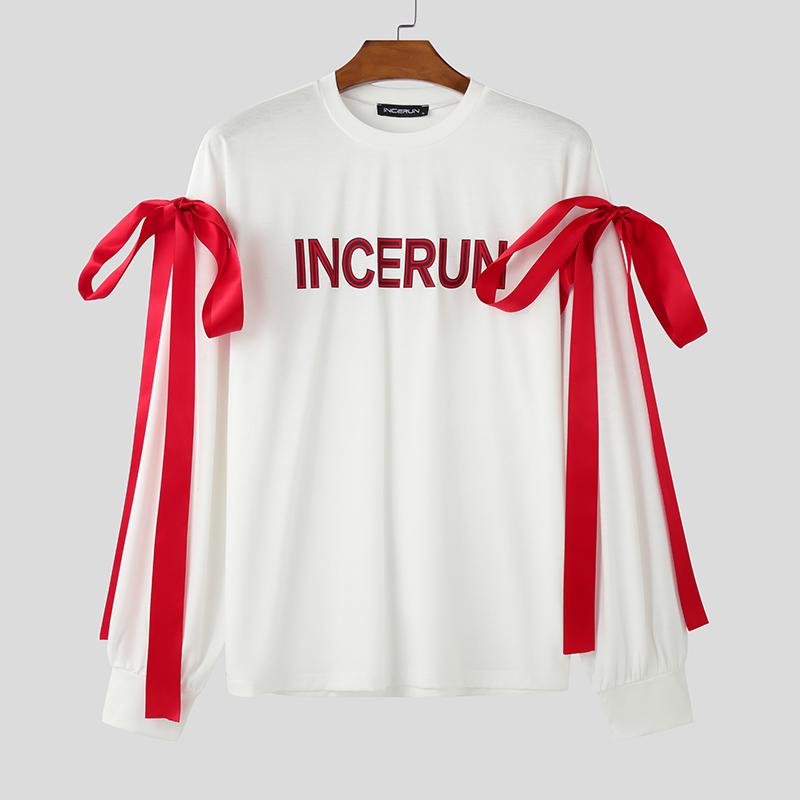 INCERUN Men Oversized Long Sleeve Bow Knot Patchwork T-shirts Casual Print Tops S білий
INCERUN Men Oversized Long Sleeve Bow Knot Patchwork T-shirts Casual Print Tops S білий