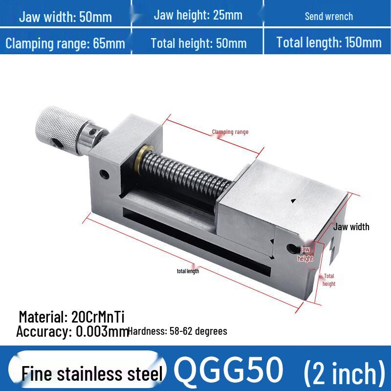 Rongyu 2-inch Stainless Steel Manual Precision Vice
Rongyu 2-inch Stainless Steel Manual Precision Vice