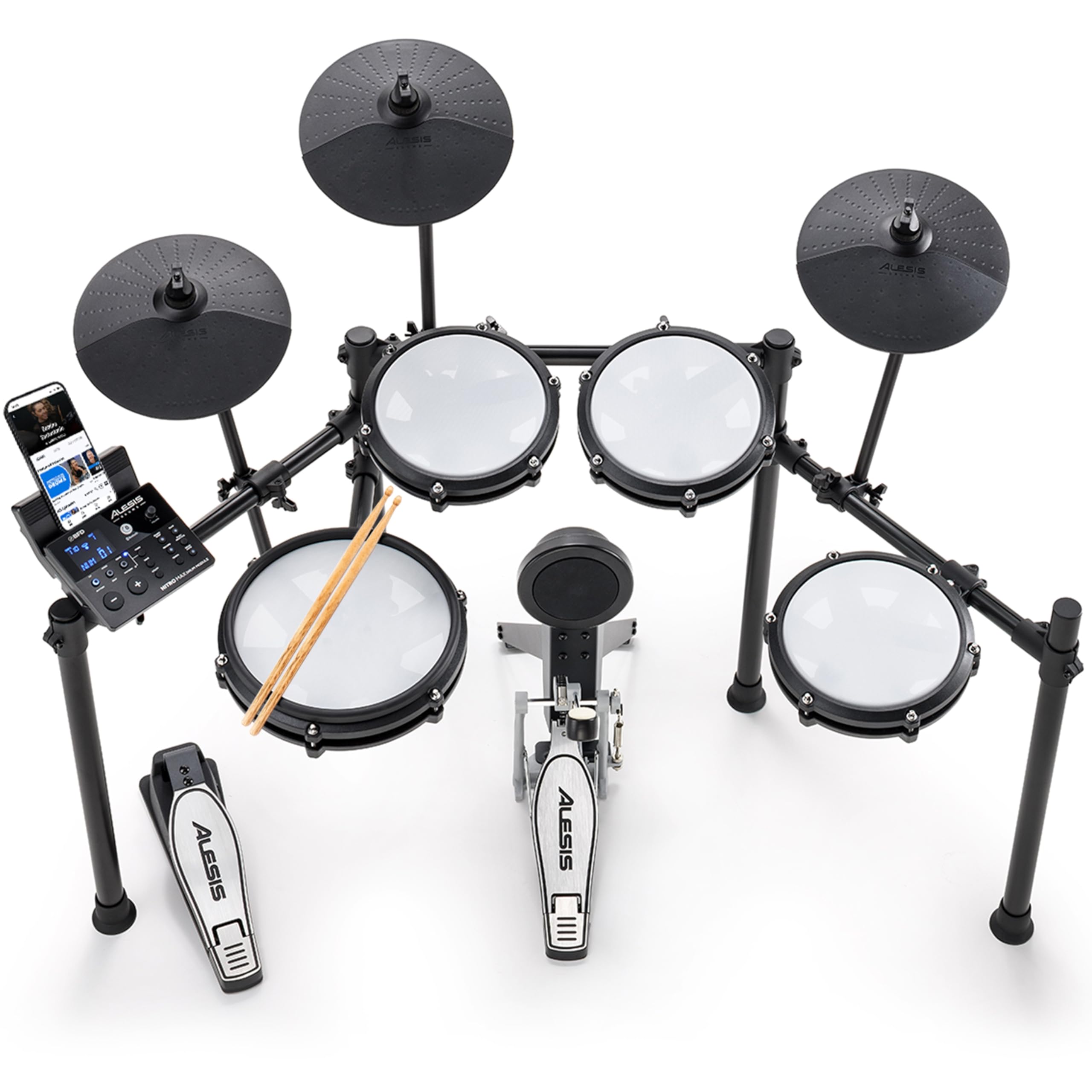 Alesis Electronic Drum Set Quiet Mesh Pad Foldable 10 Snare Bluetooth USB MIDI 440+ Sounds Drumsticks Practice Drumeo Lessons with Kick Pedal Alesis
Alesis Electronic Drum Set Quiet Mesh Pad Foldable 10 Snare Bluetooth USB MIDI 440+ Sounds Drumsticks Practice Drumeo Lessons with Kick Pedal Alesis