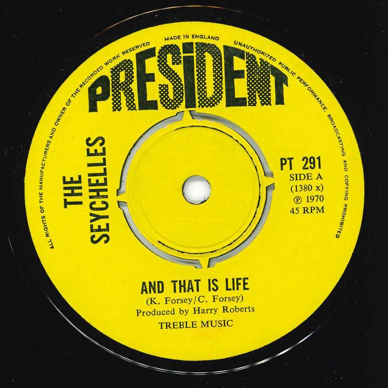 7inch Record SEYCHELLES And That Is Life PT291 President Recor 1970 UK Rock Used
7inch Record SEYCHELLES And That Is Life PT291 President Recor 1970 UK Rock Used