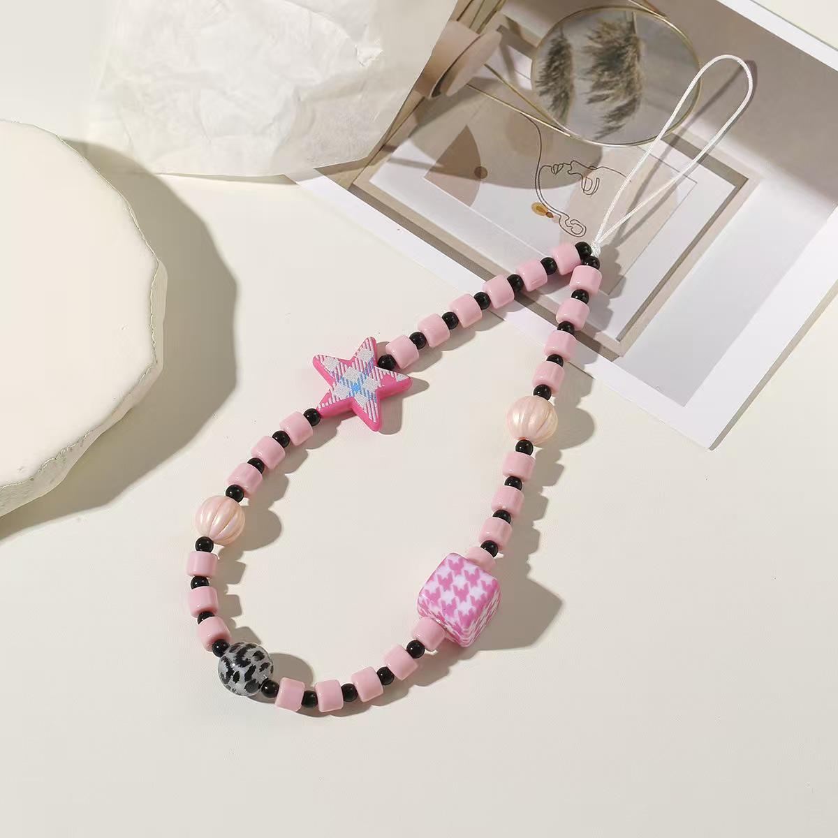 Sweet Pink Plaid Star Beaded Phone Chain and Backpack Charm
Sweet Pink Plaid Star Beaded Phone Chain and Backpack Charm