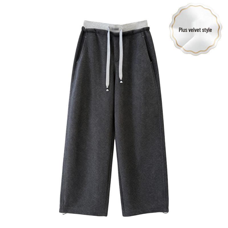 European Fleece-Lined Curved Leg Women s Pants: Autumn/Winter Loose Slimming Color Block High-Waist Casual Style 4XL
European Fleece-Lined Curved Leg Women s Pants: Autumn/Winter Loose Slimming Color Block High-Waist Casual Style 4XL