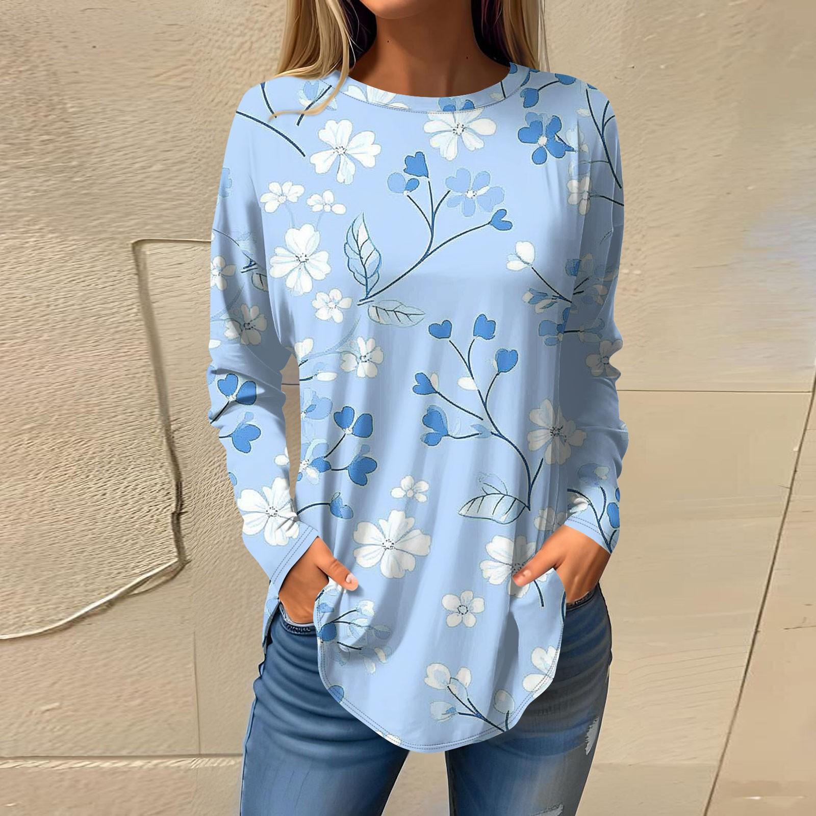 Женская модная повседневная футболка с круглым вырезом, цветочным принтом и длинными рукавами, пуловер, топ с длинными рукавами M
Женская модная повседневная футболка с круглым вырезом, цветочным принтом и длинными рукавами, пуловер, топ с длинными рукавами M