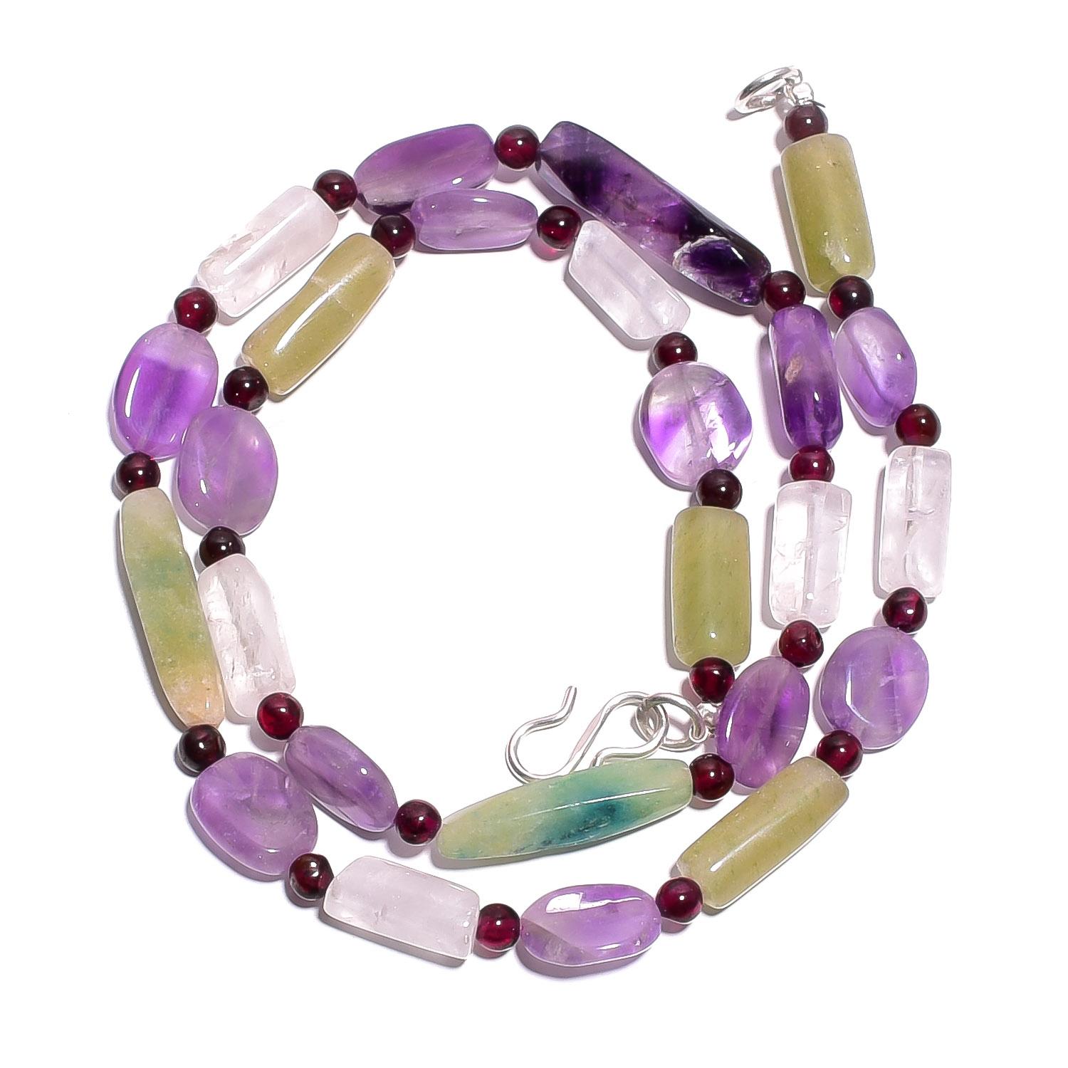 Natural Aventurine Amethyst Garnet Gemstone Smooth Beads Necklace 17 UB-4744 UB-4744
Natural Aventurine Amethyst Garnet Gemstone Smooth Beads Necklace 17 UB-4744 UB-4744