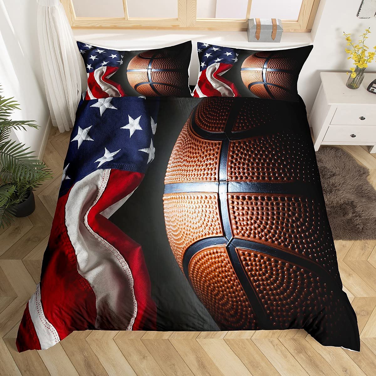 Basketball Duvet Cover Set Sports Theme Bedding Set For Boys Teens Men With Motivated No Failure Pattern Soft Comforter Cover EU single(135x200cm)
Basketball Duvet Cover Set Sports Theme Bedding Set For Boys Teens Men With Motivated No Failure Pattern Soft Comforter Cover EU single(135x200cm)