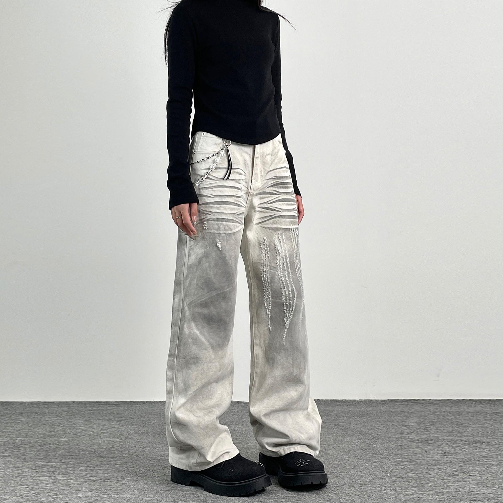 Unisex Retro Distressed Punk Jeans - Autumn/Winter Whiskered Ripped Long Pants 2XL
Unisex Retro Distressed Punk Jeans - Autumn/Winter Whiskered Ripped Long Pants 2XL