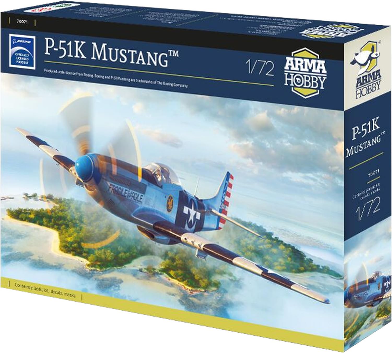 Arma Hobby Mustang Plastic Model Kit ADL70071 1/72 P-51K (Airplane)
Arma Hobby Mustang Plastic Model Kit ADL70071 1/72 P-51K (Airplane)