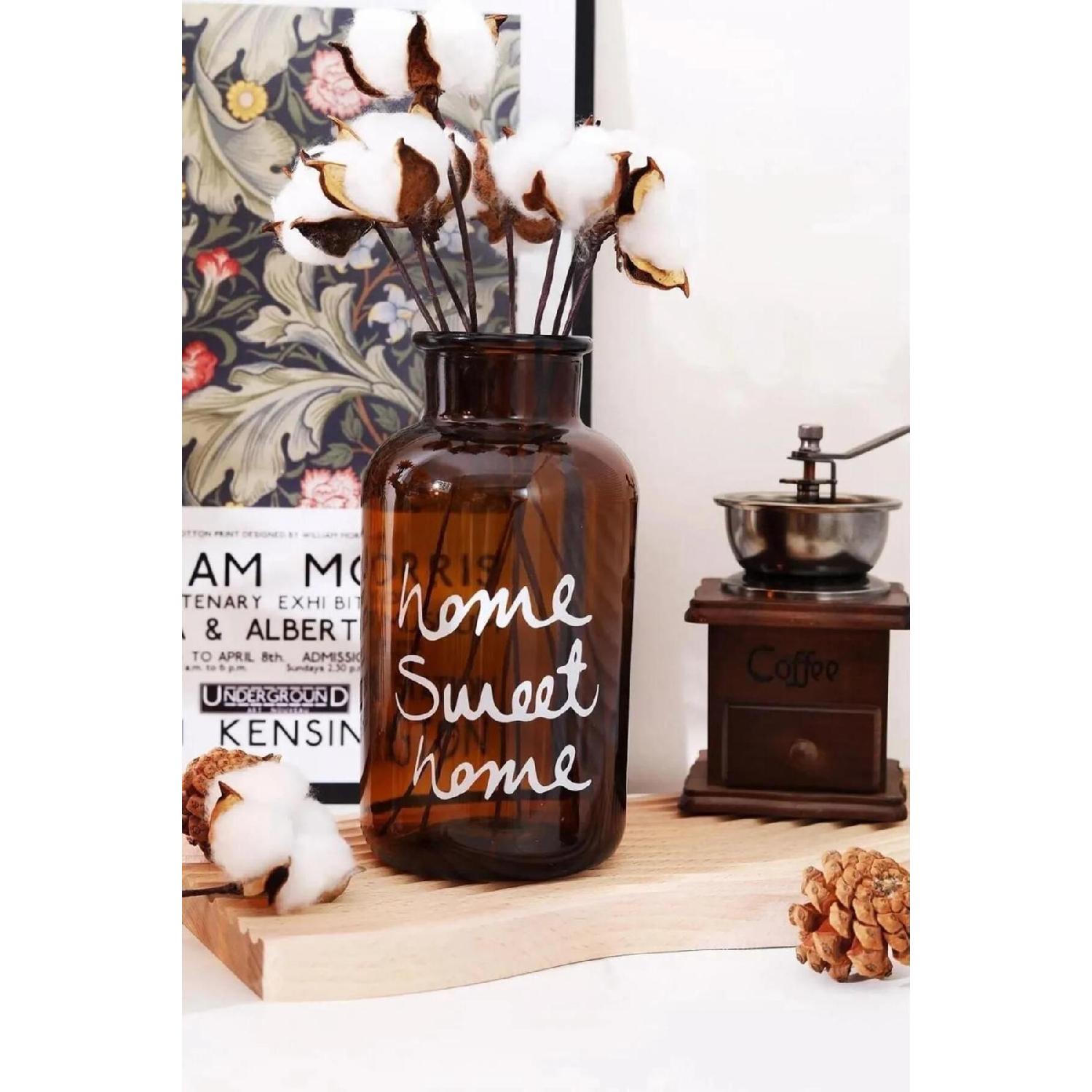 Home Sweet Home Amber Glass Vase And 10-piece White Natural Dried Cotton Branches коричневый
Home Sweet Home Amber Glass Vase And 10-piece White Natural Dried Cotton Branches коричневый