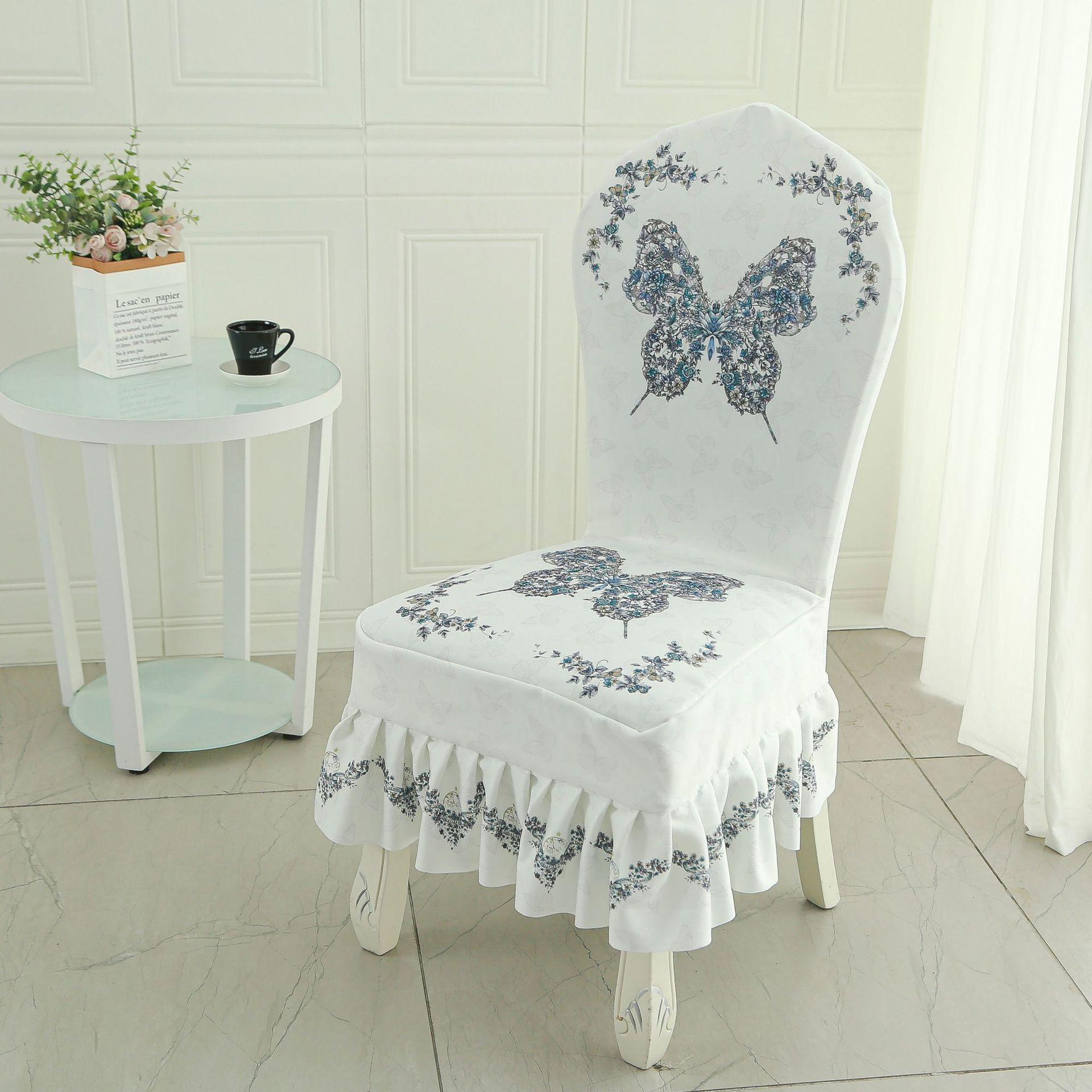 Printed Ruffle Trim Chair Cover Full Coverage Durable Dustproof Decorative Elastic Seat Cover Hotel Premium Dining Chair Cover 1 piece
Printed Ruffle Trim Chair Cover Full Coverage Durable Dustproof Decorative Elastic Seat Cover Hotel Premium Dining Chair Cover 1 piece