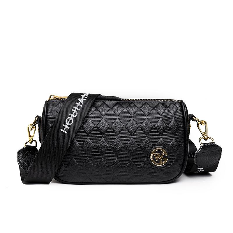 Leather bag women s new fashion diamond shoulder messenger bag niche design first layer cowhide women s bag чорний
Leather bag women s new fashion diamond shoulder messenger bag niche design first layer cowhide women s bag чорний