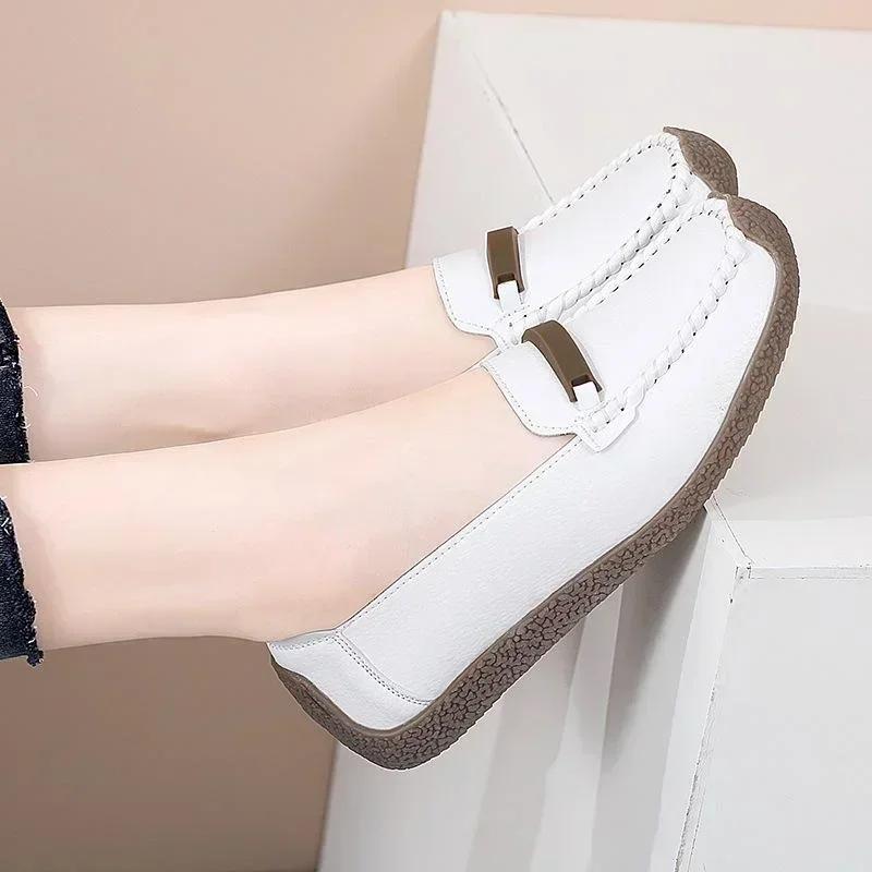 Women Genuine Leather Flat Shoes Female Loafers Pregnant Mother Nurse Slip-on Casual Shoes Lady Office Work Single Shoes 41 білий
Women Genuine Leather Flat Shoes Female Loafers Pregnant Mother Nurse Slip-on Casual Shoes Lady Office Work Single Shoes 41 білий