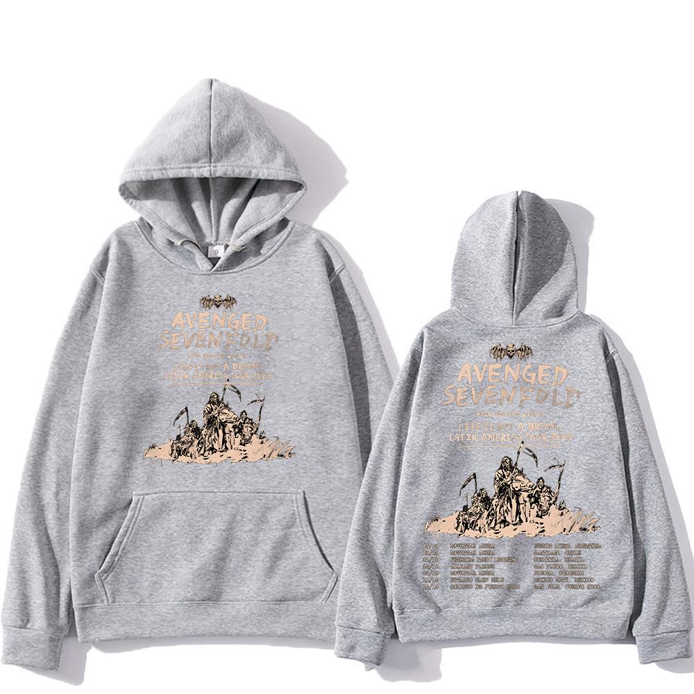 Худи Avenged Sevenfold Тур по Латинской Америке 2025 Толстовки Хип-хоп Новинка Одежда Женская/Мужская Свободный Пуловер 3XL
Худи Avenged Sevenfold Тур по Латинской Америке 2025 Толстовки Хип-хоп Новинка Одежда Женская/Мужская Свободный Пуловер 3XL