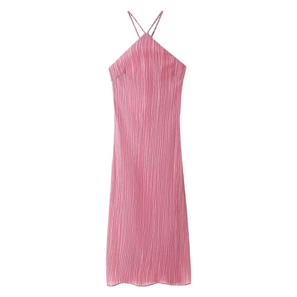 2025 Spring/Summer Women s Slim Sexy Halter Tie Textured Chiffon Dress Extra Small персиковый
2025 Spring/Summer Women s Slim Sexy Halter Tie Textured Chiffon Dress Extra Small персиковый