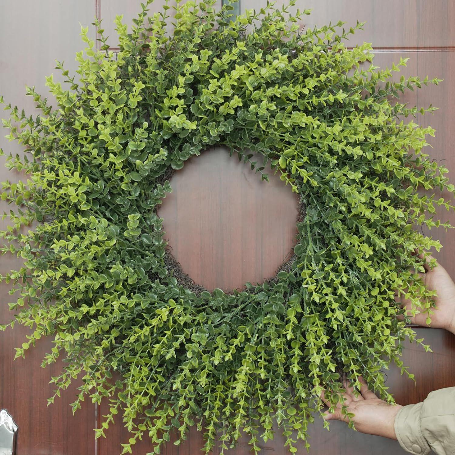 Christmas Pine Needle Wreath for Home Decoration - Cross Spring Design with Door Hanger 60x60x9 OPP 850g
Christmas Pine Needle Wreath for Home Decoration - Cross Spring Design with Door Hanger 60x60x9 OPP 850g