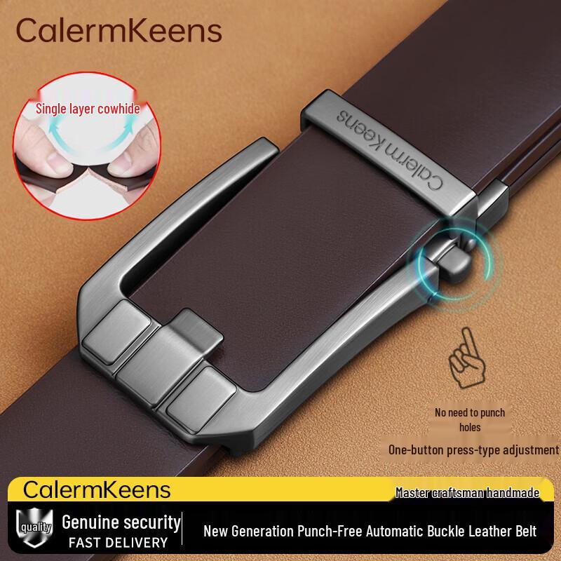 Calermkeens Men s Genuine Leather Automatic Buckle Belt 120cm (Trimmable)
Calermkeens Men s Genuine Leather Automatic Buckle Belt 120cm (Trimmable)