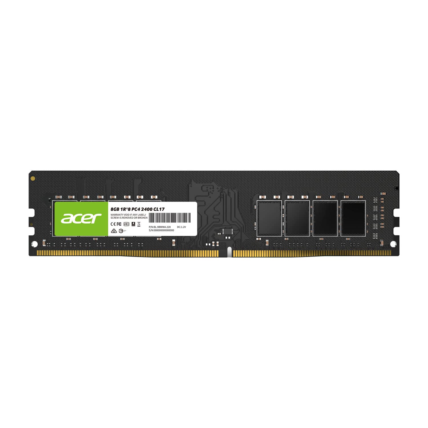 Пам ять настільного ПК Acer 8 ГБ DDR4 DRAM DIMM Офіційний дистриб ютор продукту PC4-19200 (DDR4-2400) UD100-8GB-2400-1R8
Пам ять настільного ПК Acer 8 ГБ DDR4 DRAM DIMM Офіційний дистриб ютор продукту PC4-19200 (DDR4-2400) UD100-8GB-2400-1R8