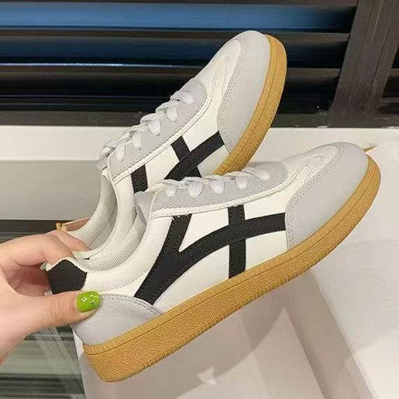 2025 весна и осень новые универсальные увеличивающие рост туфли для досок модная спортивная и повседневная обувь на платформе цветовое соответствие ретро моральная подготовка 35