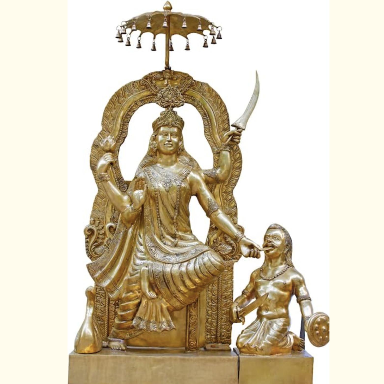 Pure Brass Made Mata Bagalamukhi Decorative Puja Idol For Home, Temple - 14 Cm
Pure Brass Made Mata Bagalamukhi Decorative Puja Idol For Home, Temple - 14 Cm