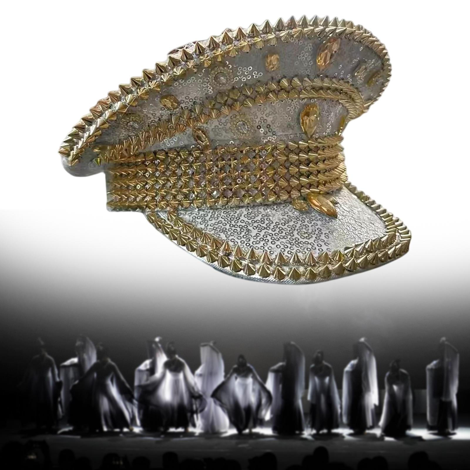 Rhinestone Hat Adults Navy for Rave Fancy Dress Cosplay Dancing Party Favor Silver Gold
Rhinestone Hat Adults Navy for Rave Fancy Dress Cosplay Dancing Party Favor Silver Gold