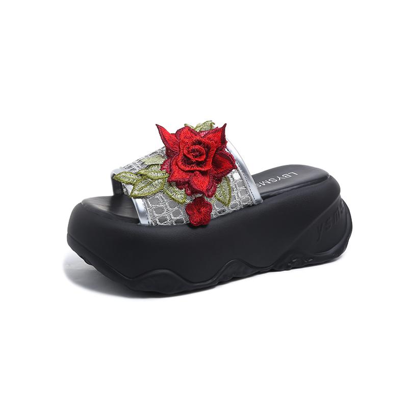 Модные летние новые шлепанцы на платформе с открытым носком, полая кожа, красные цветы, удобные женские пляжные туфли для дома и улицы, сандалии 39 серебряный
Модные летние новые шлепанцы на платформе с открытым носком, полая кожа, красные цветы, удобные женские пляжные туфли для дома и улицы, сандалии 39 серебряный