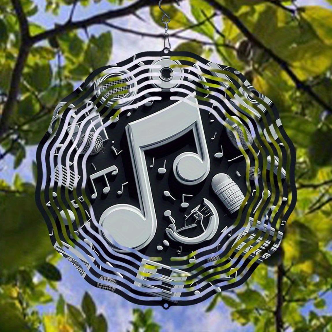 Gray Metal Wind Spinner with Musical Notes – Outdoor Rotating Garden Decor, Bird Deterrent Chime, Music Festival & Party 01A
Gray Metal Wind Spinner with Musical Notes – Outdoor Rotating Garden Decor, Bird Deterrent Chime, Music Festival & Party 01A