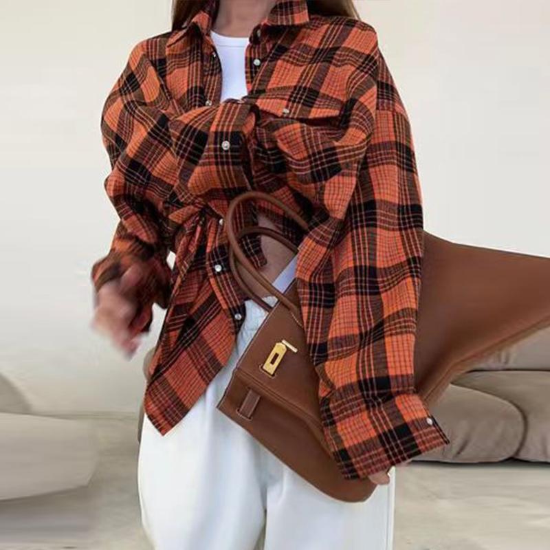 Женская винтажная рубашка с длинным рукавом, свободная клетчатая рубашка, свободная рубашка с карманом на лацкане, блузка в стиле Харадзюку, модная одежда для поездок на работу, осень-зима XXL
Женская винтажная рубашка с длинным рукавом, свободная клетчатая рубашка, свободная рубашка с карманом на лацкане, блузка в стиле Харадзюку, модная одежда для поездок на работу, осень-зима XXL