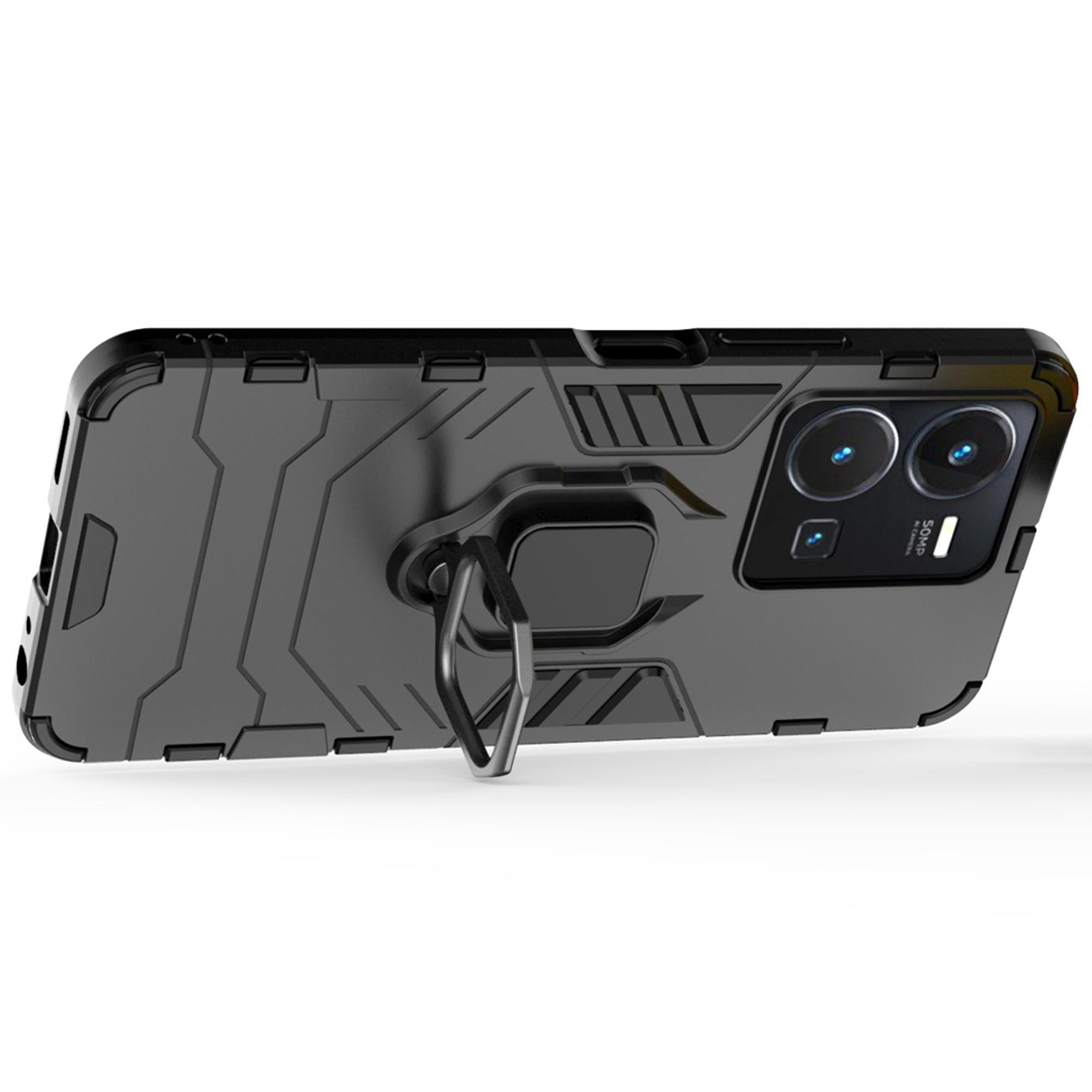 For vivo Y35 4G (2022) Phone Case Ring Holder Kickstand Hybrid Hard PC Soft TPU Shockproof Protective Cover Black
For vivo Y35 4G (2022) Phone Case Ring Holder Kickstand Hybrid Hard PC Soft TPU Shockproof Protective Cover Black