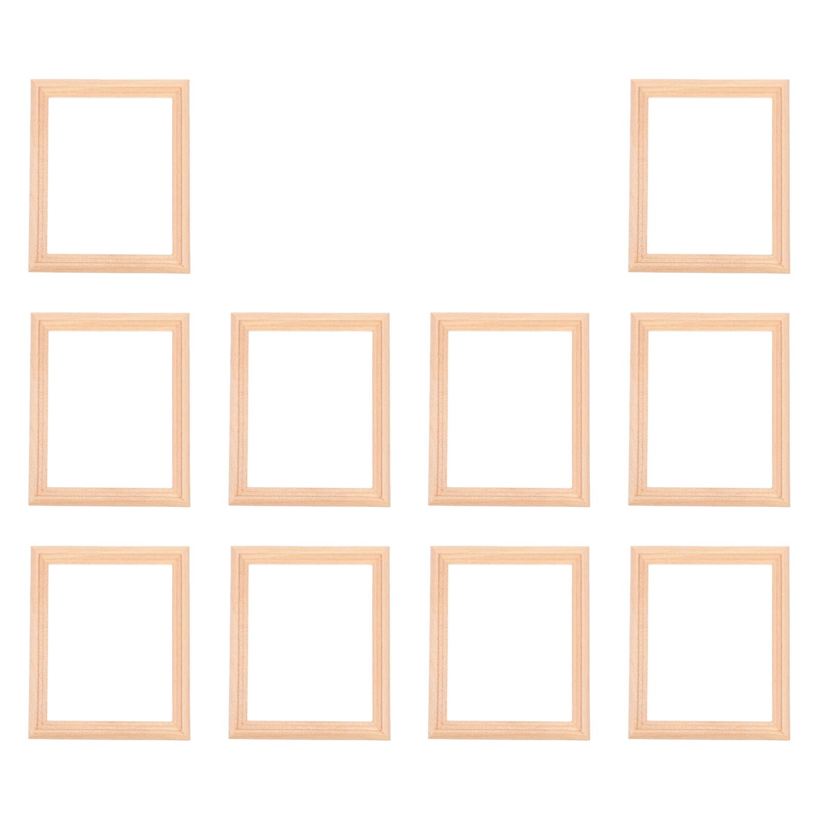 Набор из 10 миниатюрных рамок из натурального дерева для DIY кукольного домика и крафт-проектов
Набор из 10 миниатюрных рамок из натурального дерева для DIY кукольного домика и крафт-проектов