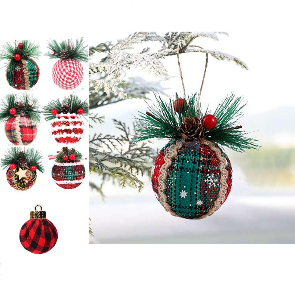 6pcs with Berry Leaves Christmas Wrapped Cloth Ball Pine Cones Foam Ball Pendants Christmas Tree
6pcs with Berry Leaves Christmas Wrapped Cloth Ball Pine Cones Foam Ball Pendants Christmas Tree