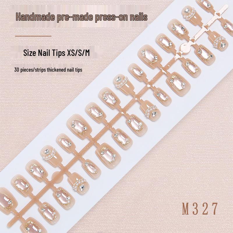 Baroque Pearl Chain Luxury Press-On Nails - Handmade, High-End Fake Nail Tips with Stickers
Baroque Pearl Chain Luxury Press-On Nails - Handmade, High-End Fake Nail Tips with Stickers