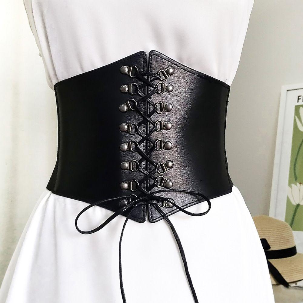 Waist Rivet All-match Elastic Waist Strap Wide Waistband Skirt Decorations PU Leather Cummerbund C
Waist Rivet All-match Elastic Waist Strap Wide Waistband Skirt Decorations PU Leather Cummerbund C