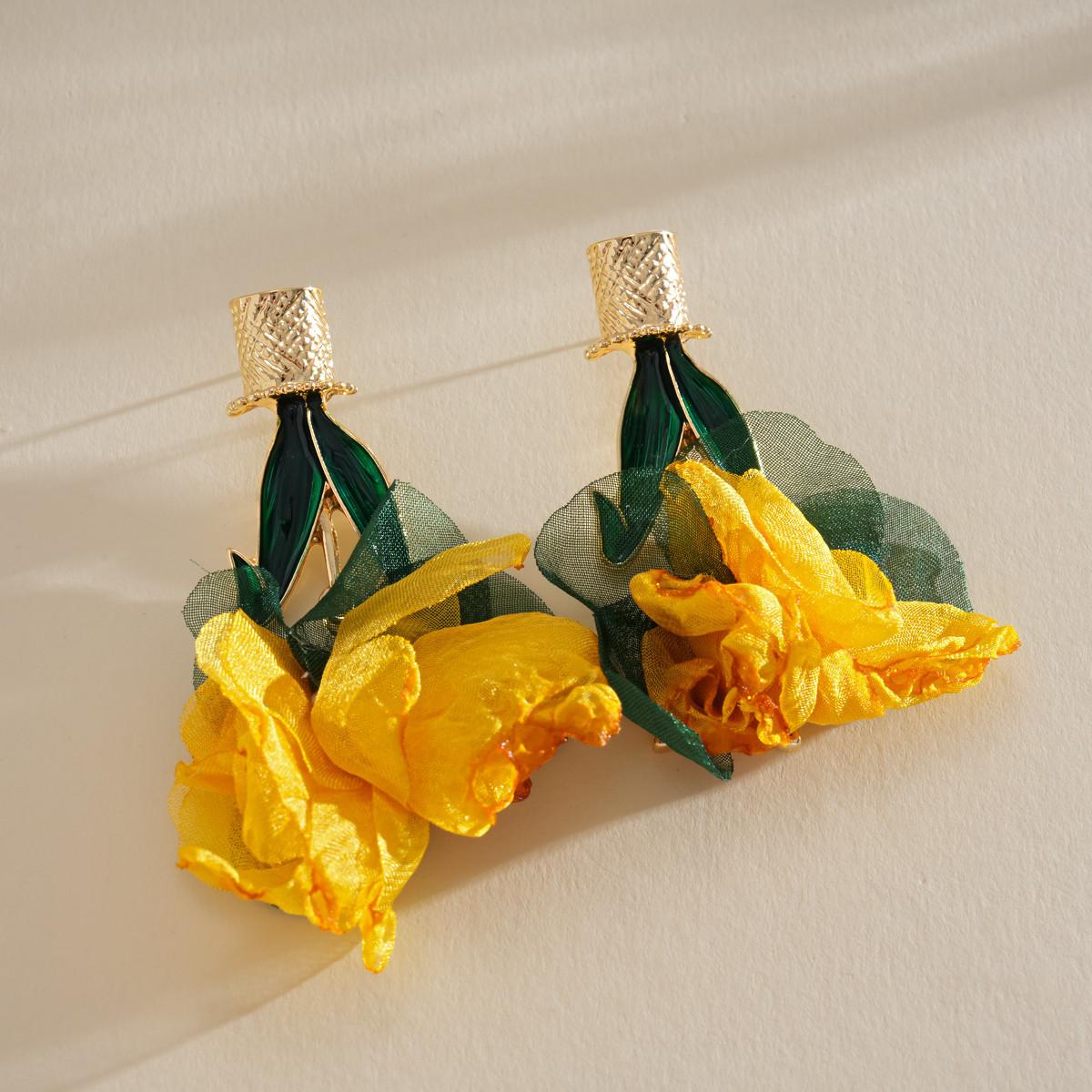 DIGADAGU Alloy Chiffon Flower Geometric Dangle Earrings New Simple Cute Earrings for Women Party Zircon Accessories жовтий
DIGADAGU Alloy Chiffon Flower Geometric Dangle Earrings New Simple Cute Earrings for Women Party Zircon Accessories жовтий
