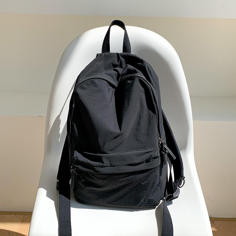 Processed Ins Korean Casual Daily Nylon Backpack Light Girls pure Color Simple Large-capacity чёрный
Processed Ins Korean Casual Daily Nylon Backpack Light Girls pure Color Simple Large-capacity чёрный