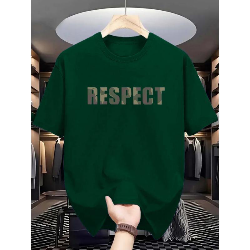Men s summer 100% pure cotton fashionable casual loose RESPECT camouflage letter printed round neck short sleeved T-shirt top S
Men s summer 100% pure cotton fashionable casual loose RESPECT camouflage letter printed round neck short sleeved T-shirt top S