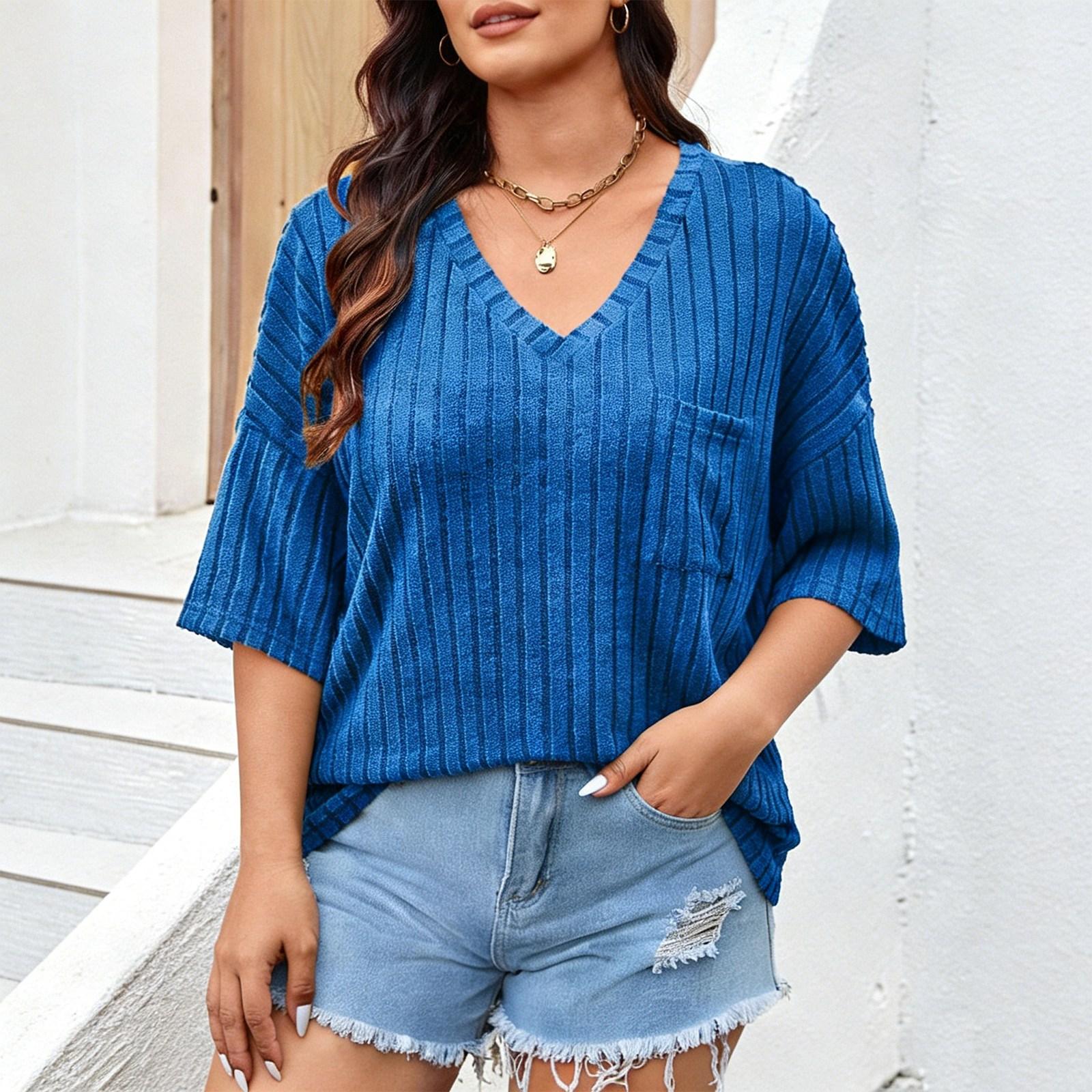 Women s Fashionable Three-quarter Sleeves Elegant Commuting And Casual Top XXXXL
Women s Fashionable Three-quarter Sleeves Elegant Commuting And Casual Top XXXXL